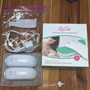 LaVie Warming Lactation Massage Pads - White and Green